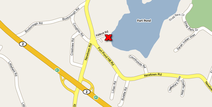 Knights and Ladies of Kaleva at Fort Pond, Littleton, MA - Location Map
